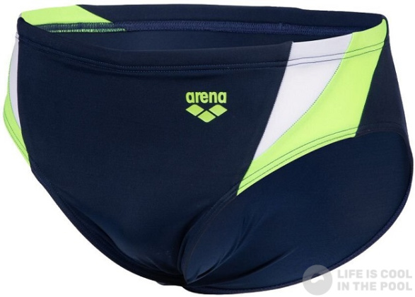 Męskie stroje kąpielowe Arena Swim Briefs Panel Navy/Green/White