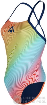 Damski strój kąpielowy Aqua Sphere Essential Tie Back Multicolor/Orange