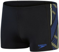 Męskie stroje kąpielowe Speedo Tech Panel Aquashort Black/Chroma Blue/Spritz