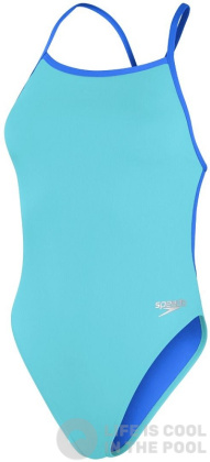 Damski strój kąpielowy Speedo Solid Vback Fluo Arctic/True Cobalt