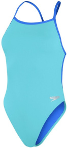 Damski strój kąpielowy Speedo Solid Vback Fluo Arctic/True Cobalt