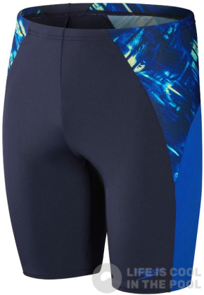 Męskie stroje kąpielowe Speedo Eco Endurance+ Splice Jammer Navy/Cobalt/Hypersonic Blue/Lemon