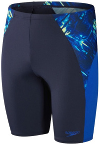 Męskie stroje kąpielowe Speedo Eco Endurance+ Splice Jammer Navy/Cobalt/Hypersonic Blue/Lemon