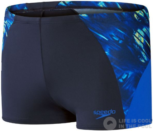 Męskie stroje kąpielowe Speedo Eco Endurance+ Splice Aquashort True Navy/Cobalt/Blue/Lemon