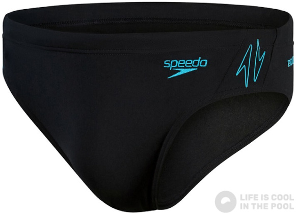 Męskie stroje kąpielowe Speedo Hyper Boom Splice Brief Black/Bolt