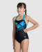 Stroje kąpielowe dla dziewczynek Arena Girls Multi Pixels Swim Pro Back Black/Turquoise