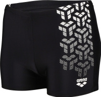 Stroje kąpielowe dla chłopców Arena Boys Kikko V Swim Short Graphic Black/White