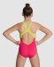 Stroje kąpielowe dla dziewczynek Arena Girls Butterfly Swimsuit V Back Freak Rose/Soft Green