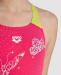 Stroje kąpielowe dla dziewczynek Arena Girls Butterfly Swimsuit V Back Freak Rose/Soft Green