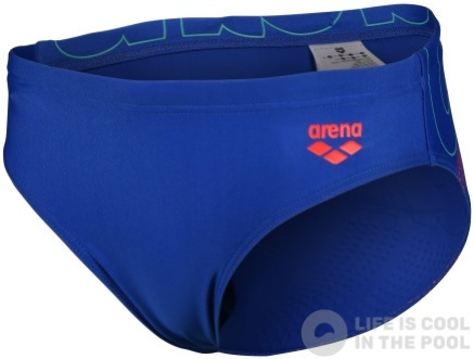 Stroje kąpielowe dla chłopców Arena Boys Swim Brief Graphic Royal/Fluo Red