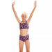 Stroje kąpielowe dla dziewczynek Speedo Printed Boyleg 2 Piece Girl Black/Rose/Miami Lilac