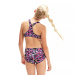 Stroje kąpielowe dla dziewczynek Speedo Printed Boyleg 2 Piece Girl Black/Rose/Miami Lilac