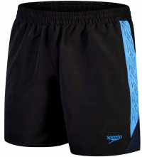 Męskie szorty kąpielowe Speedo Hyper Boom Splice 16 Watershort Black/Beach Blue/True Navy