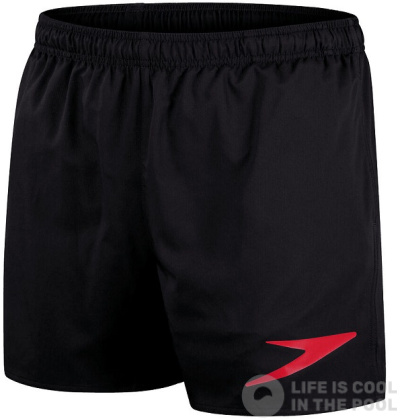 Męskie szorty kąpielowe Speedo Sport Logo 16 Watershort Black/Fed Red