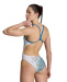 Damski strój kąpielowy Arena Planet Water Swimsuit Challenge Back Blue Cosmo/White Multi