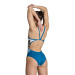 Damski strój kąpielowy Arena Planet Swimsuit Super Fly Back White/Blue Cosmo