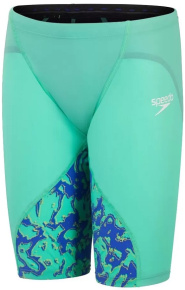 Męskie kąpielówki na zawody Speedo Fastskin LZR Ignite Jammer Green Glow/Cobalt Pop