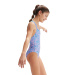 Stroje kąpielowe dla dziewczynek Speedo Printed Medalist Girl Baja Blue/Neon Violet/White