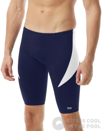 Męskie stroje kąpielowe Tyr Hexa Splice Jammer Navy/White