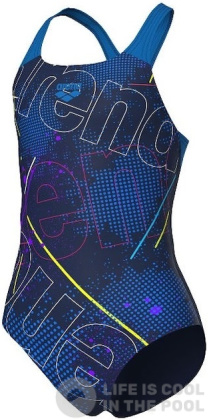 Stroje kąpielowe dla dziewczynek Arena Girls Galactics Swimsuit Swim Pro Back Navy/Blue River