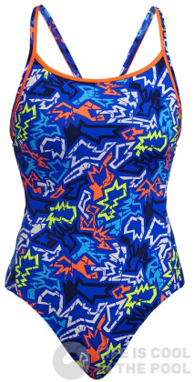 Damski strój kąpielowy Funkita Broken Hearts Diamond Back One Piece 