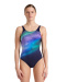 Damski strój kąpielowy Arena Bodylift Swimsuit U Back Teresa C-Cup Navy/Bali Green