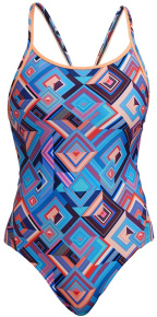 Damski strój kąpielowy Funkita Boxed Up Diamond Back One Piece