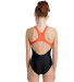 Stroje kąpielowe dla dziewczynek Arena Girls Swimsuit Swim Pro Back Graphic Black/Floreale