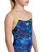 Stroje kąpielowe dla dziewczynek Arena Daly Swimsuit Light Drop Back Girls Navy Soft Green/Navy Multi