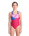 Stroje kąpielowe dla dziewczynek Arena Splash Point Swimsuit V Back Girls Fuschia