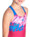 Stroje kąpielowe dla dziewczynek Arena Splash Point Swimsuit V Back Girls Fuschia