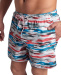 Męskie stroje kąpielowe Arena Beach Boxer Allover White/Turquoise Multi