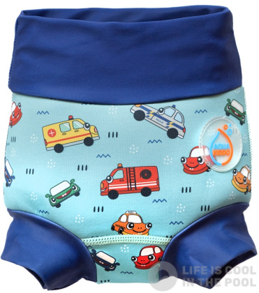 Strój kąpielowy dla niemowląt AquaKiddo Swim Nappy Cars