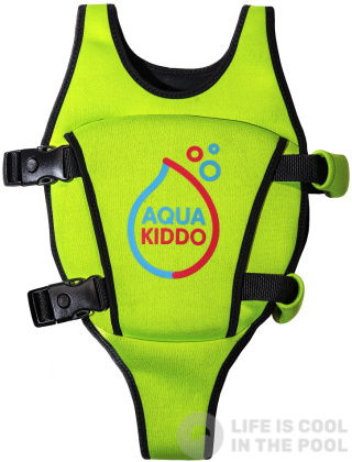 Kamizelka do pływania dla dzieci AquaKiddo Swim Vest Green