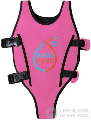 Kamizelka do pływania dla dzieci AquaKiddo Swim Vest Pink