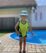 Kamizelka do pływania dla dzieci AquaKiddo Swim Vest Green