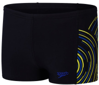 Speedo Plastisol Placement Aquashorts Boys Black/Blue