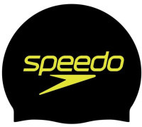 Speedo Slogan Print Cap Black Stacked Logo